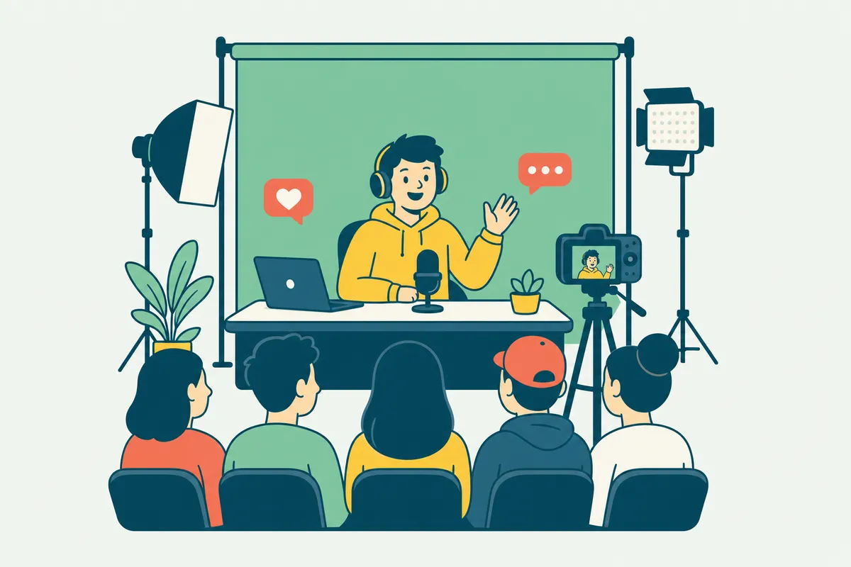 Ilustração: Espectadores na live da Kick