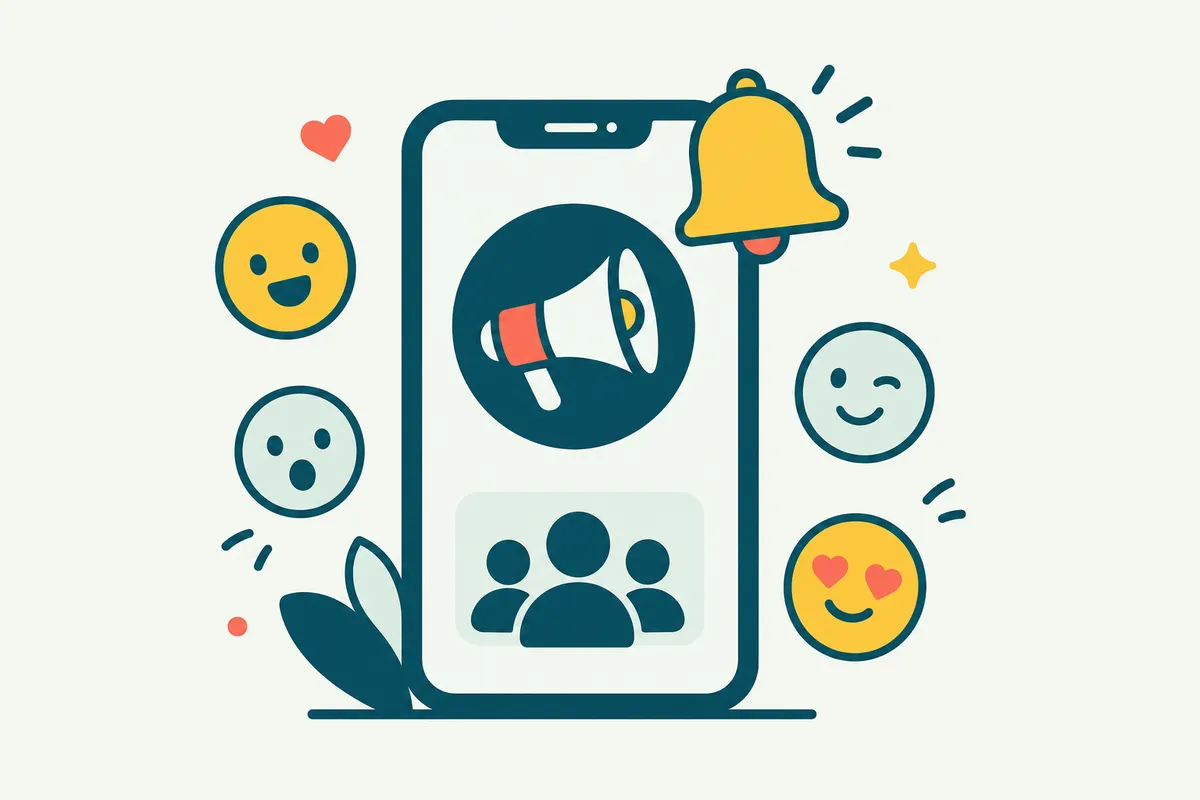 Ilustração: Reações em post do canal do WhatsApp