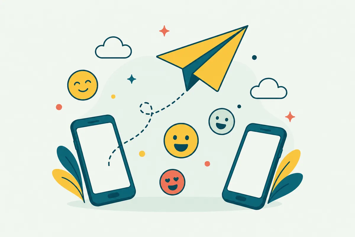 Ilustração: Reações no Telegram