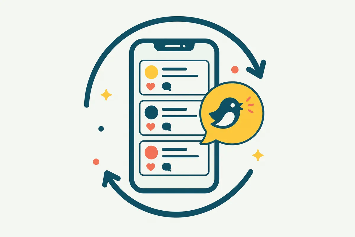 Ilustração: Retweets no X (Twitter)